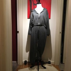 FocusWear Sweatsuit with Cropped Hoodie